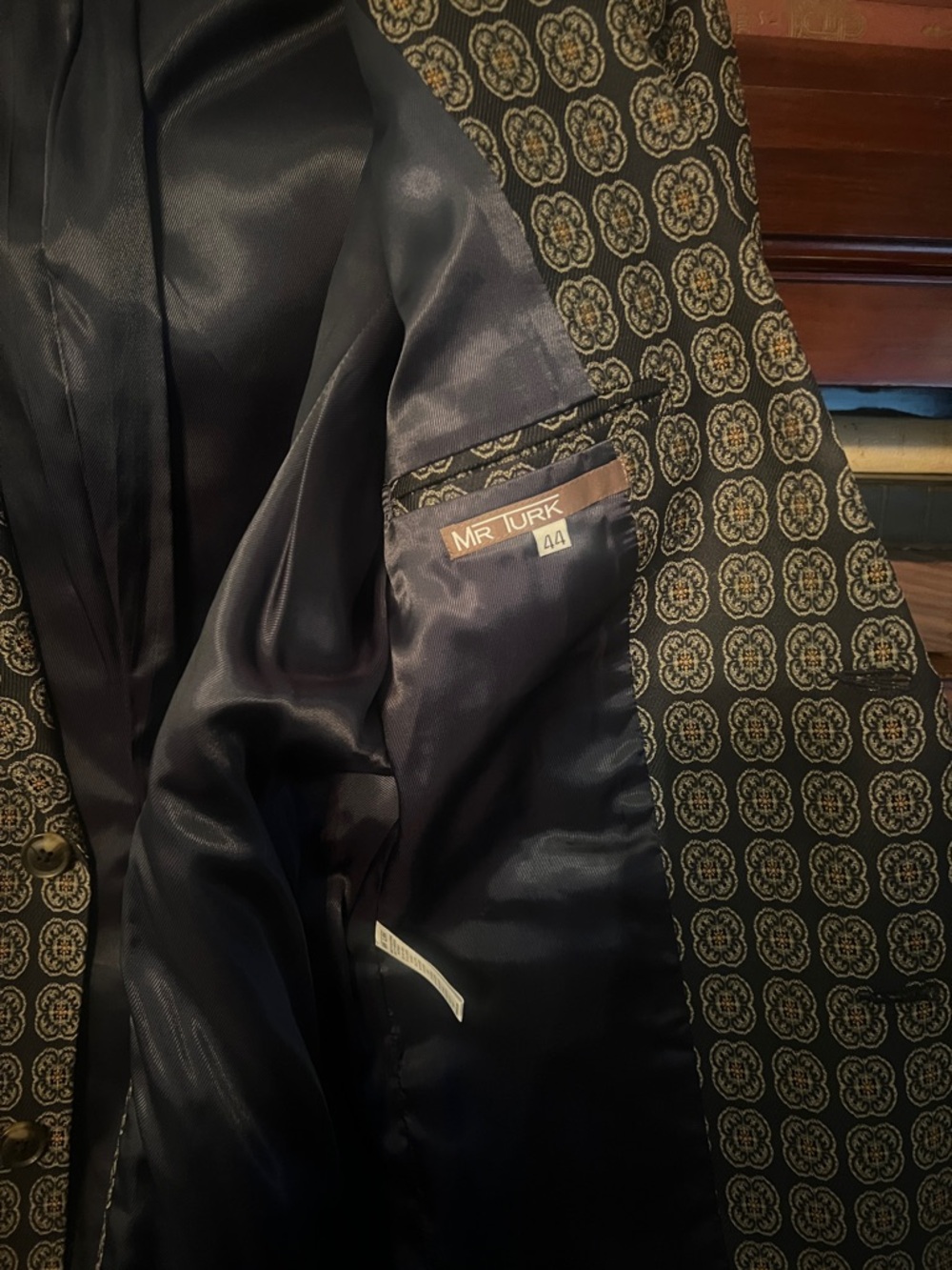 Mr Turk Blazer with Gold Medallion Pattern